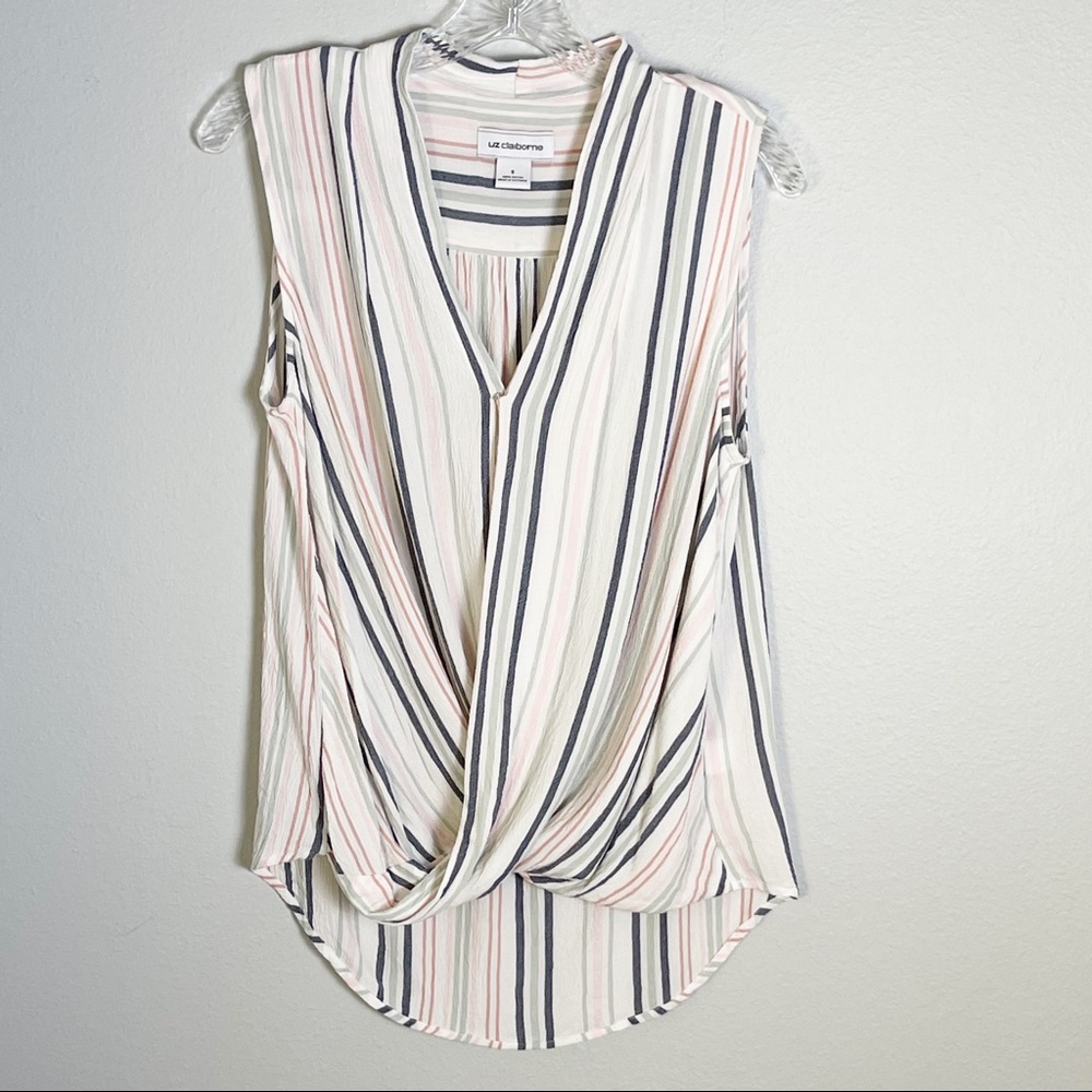 Women’s Liz Claiborne Wrap Around Blouse/Tank Top Size SM